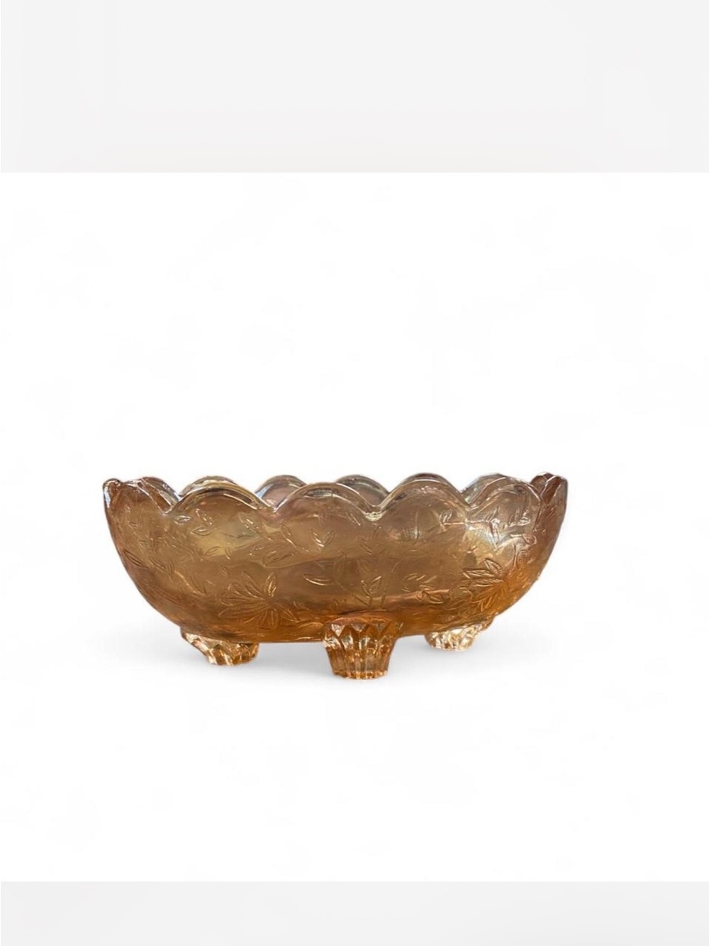 Antique Glass Footed Bowl